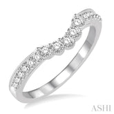 1/3 Ctw Round Cut Diamond Wedding Band in 14K White Gold