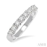 5/8 Ctw Round Cut Diamond Wedding Band in 14K White Gold