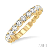 1 Ctw Lattice Round Cut Diamond Wedding Band in 14K Yellow Gold