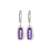 14KT Gold Amethyst Earrings