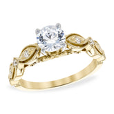 14KT Gold Diamond Semi-Mount Engagement Ring