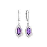 14KT Gold Amethyst Earrings