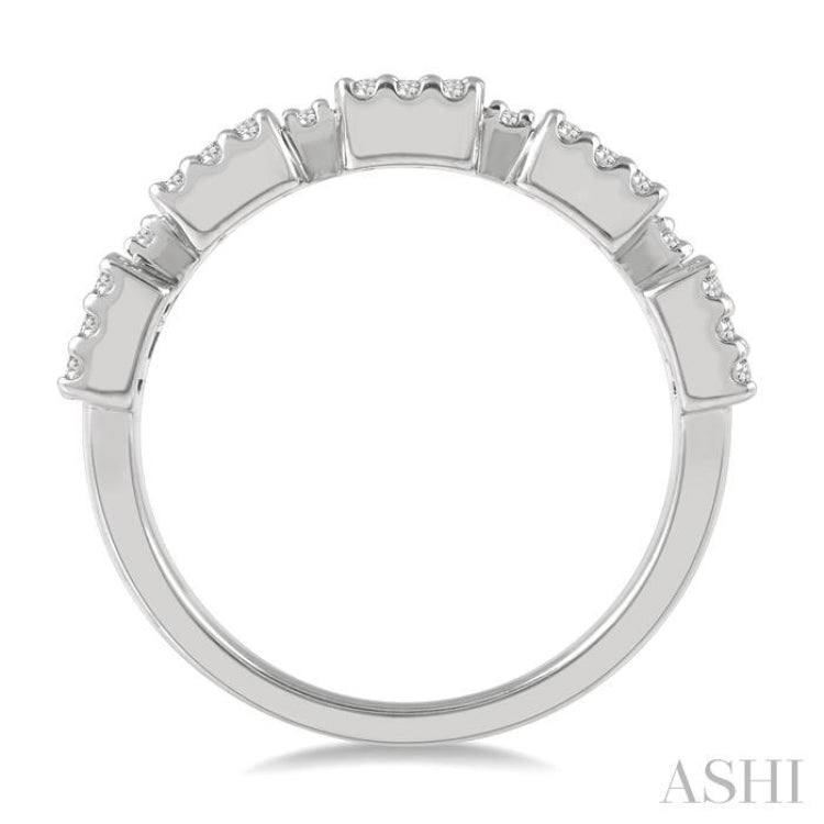 3/4 ctw Baguette and Round Cut Diamond Fusion Ring in 14K White Gold 3/4 ctw Baguette and Round Cut Diamond Fusion Ring in 14K White Gold