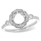 14KT Gold Diamond Semi-Mount Engagement Ring