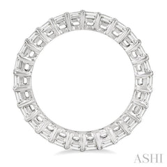 3 ctw Eternity Emerald Cut Diamond Wedding Band in 14K White Gold