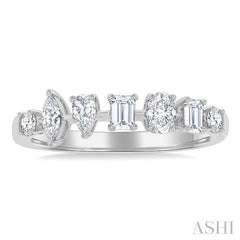 5/8 ctw Mixed Cut Diamond Fashion Band in 14K White Gold