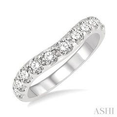 1.00CTRDDM CURVED BAND WG 14K-H*