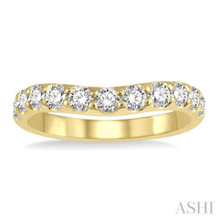 .75CTRDDM CURVED BAND YG 14K-H*
