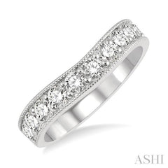 1.00CTRDDM 'V' BAND-MILLG WG 14K@11-H*