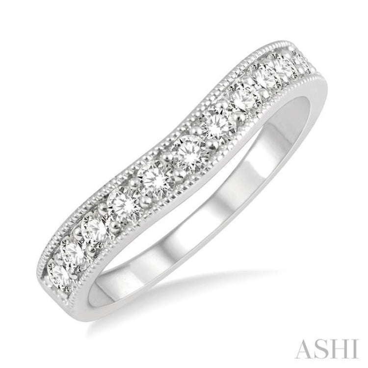.50CTRDDM 'V' BAND-MILLG WG 14K@11-H*