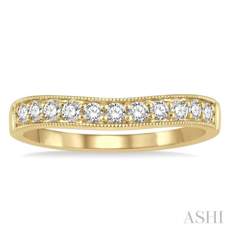 .33CTRDDM 'V' BAND-MILLG YG 14K@11-H*