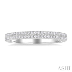 1/5 ctw Double Row Round Cut Diamond Fashion Ring in 10K White Gold