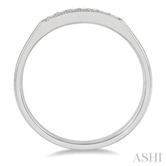 1/10 ctw 7 Stone Round Cut Diamond Wedding Band in 14K White Gold