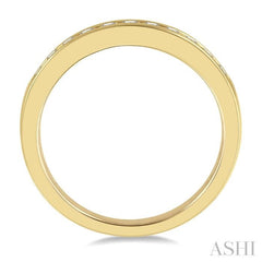1/3 ctw Channel Set 11 Stone Round Cut Diamond Wedding Band in 14K Yellow Gold