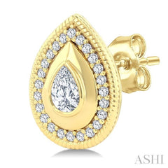 .33CTTWDM PR ART DECO BOLD ER YG 14K-G*