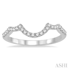 1/5 Ctw Round Cut Diamond Wedding Band in 14K White Gold