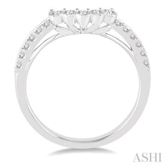 1/3 Ctw Round Cut Diamond Wedding Band in 14K White Gold
