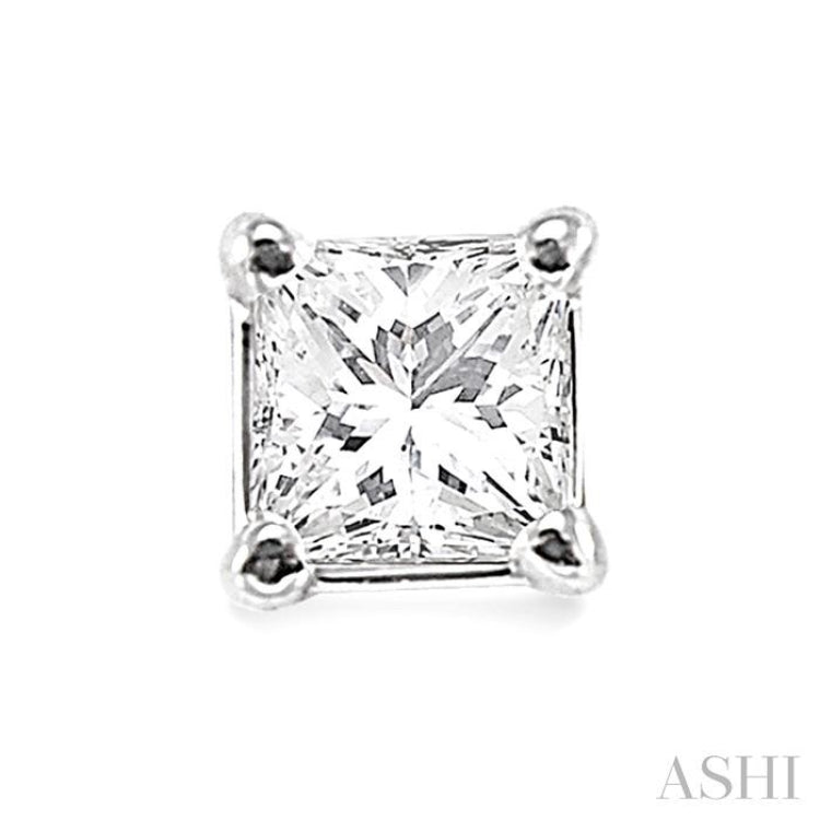 1/3 Ctw Princess Cut Diamond Stud Earrings in 14K White Gold