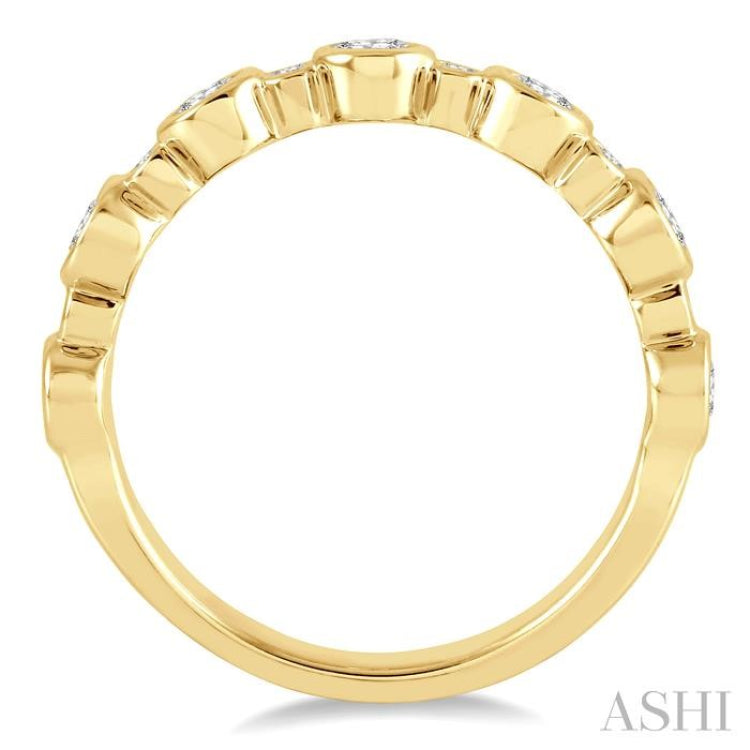 3/4 Ctw Round Cut Diamond Stack Band in 14K Yellow Gold