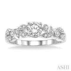 1/6 Ctw Diamond Semi-Mount Engagement Ring in 14K White Gold