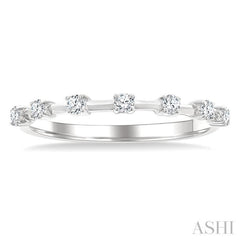 1/5 Ctw Round Cut Diamond Fashion Band in 10K White Gold