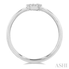 1/20 Ctw Initial 'A' Round Cut Diamond Fashion Ring in 10K White Gold