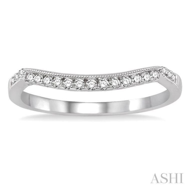1/5 Ctw Round Cut Diamond Wedding Band in 14K White Gold