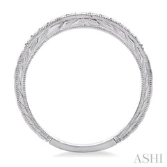 1/6 Ctw Round Cut Diamond Wedding Band in 14K White Gold