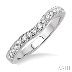 1/5 ctw Round Cut Diamond Matching Wedding Band in 14K White Gold