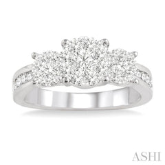 1 ctw Lovebright Round Cut Diamond Ring in 14K White Gold