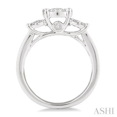 1 ctw Lovebright Round Cut Diamond Ring in 14K White Gold