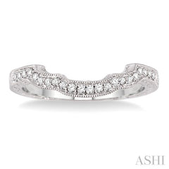 1/6 ctw Round Cut Diamond Matching Wedding Band in 14K White Gold