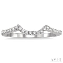 1/6 ctw Round Cut Diamond Wedding Band in 14K White Gold