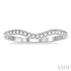 1/5 ctw Round Cut Diamond Wedding Band in 14K White Gold