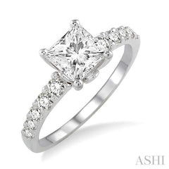 3/8 ctw Diamond Semi-Mount Engagement Ring in 14K White Gold