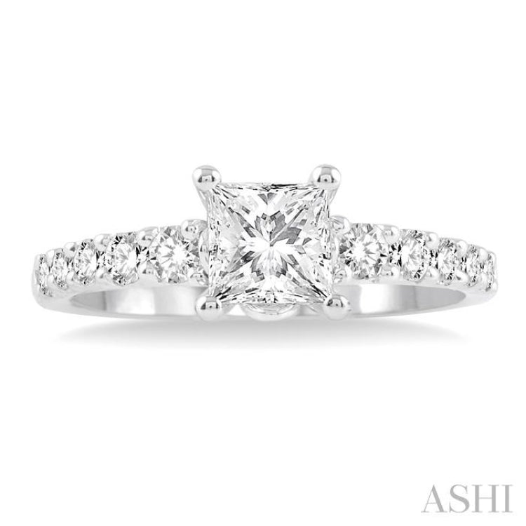 3/8 ctw Diamond Semi-Mount Engagement Ring in 14K White Gold