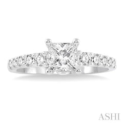 3/8 ctw Diamond Semi-Mount Engagement Ring in 14K White Gold