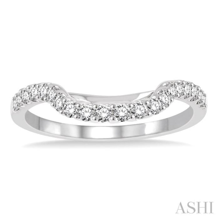 1/3 ctw Round Cut Diamond Wedding Band in 14K White Gold