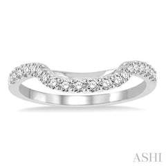 1/3 ctw Round Cut Diamond Wedding Band in 14K White Gold