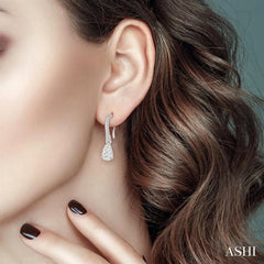 3/8 ctw Pear Shape Diamond Lovebright Earrings in 14K White Gold