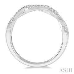 1/5 ctw Entwined Round Cut Diamond Fashion Ring in 14K White Gold