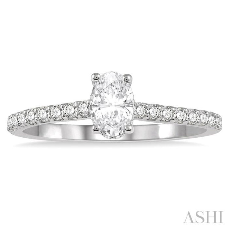 1/4 ctw Semi-Mount Diamond Engagement Ring in 14K White Gold