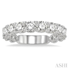 2.00 ctw Lattice Round Cut Diamond Wedding Band in 14K White Gold