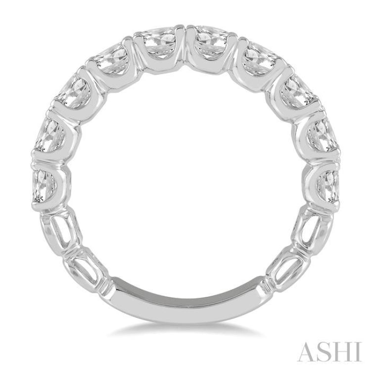 2.00 ctw Lattice Round Cut Diamond Wedding Band in 14K White Gold