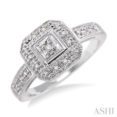 1/20 ctw Single Cut Diamond Ring in 10K White Gold