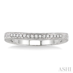 1/10 ctw Round Cut Diamond Matching Wedding Band in 14K White Gold