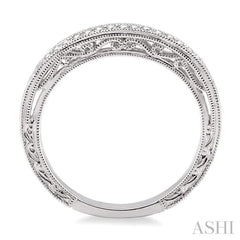 1/10 ctw Round Cut Diamond Matching Wedding Band in 14K White Gold
