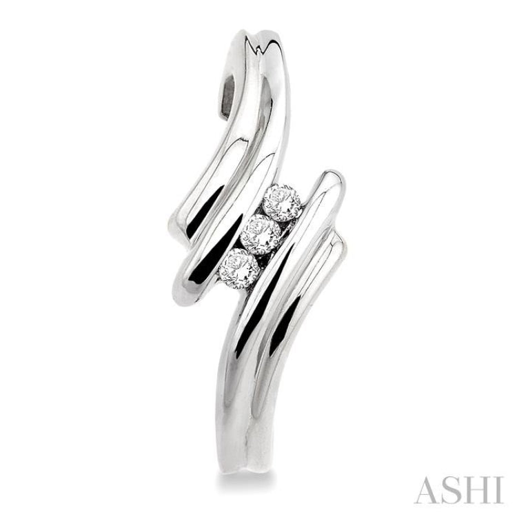 1/10 ctw Round Cut Diamond Earrings in Sterling Silver