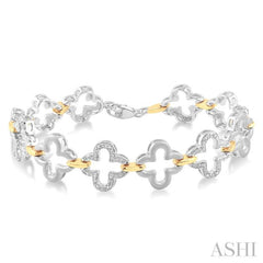 1/10 ctw Round Cut Diamond Fashion Bracelet in Sterling Silver
