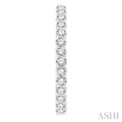 5 ctw Inside-Out Round Cut Diamond Oval Shape Hoop Earrings in 14K White Gold